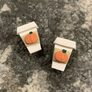 Pumpkin spice latte earrings